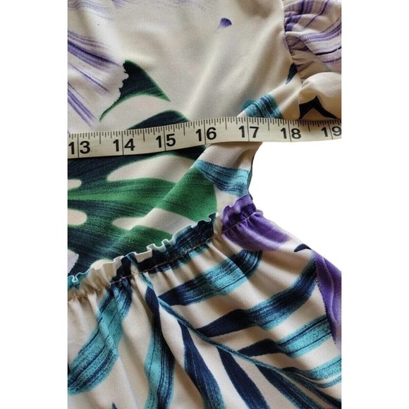 Sol RHR Top Womens Small Flutter Cuff Baby Doll Floral - Picture 5 of 9